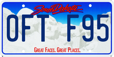 SD license plate 0FTF95