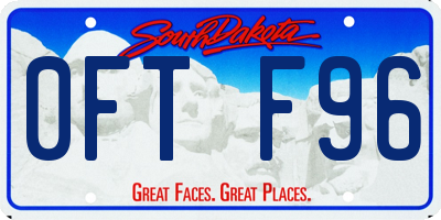SD license plate 0FTF96