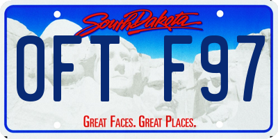 SD license plate 0FTF97