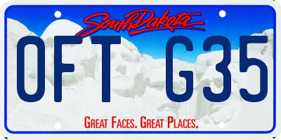 SD license plate 0FTG35