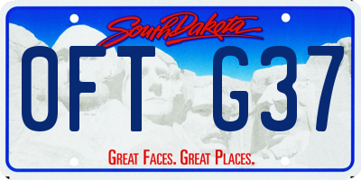 SD license plate 0FTG37