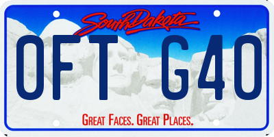 SD license plate 0FTG40