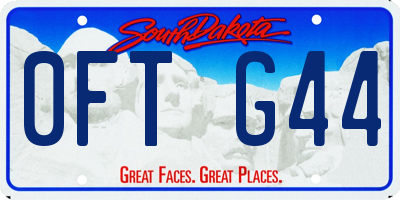 SD license plate 0FTG44