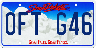 SD license plate 0FTG46