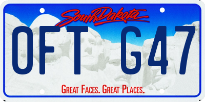 SD license plate 0FTG47