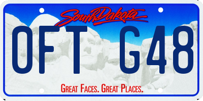 SD license plate 0FTG48