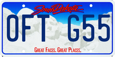SD license plate 0FTG55