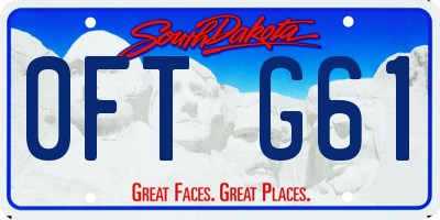 SD license plate 0FTG61
