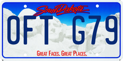 SD license plate 0FTG79