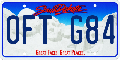 SD license plate 0FTG84