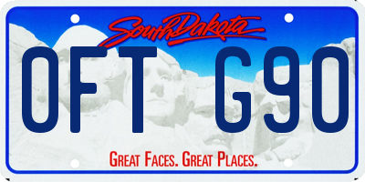 SD license plate 0FTG90