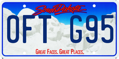 SD license plate 0FTG95