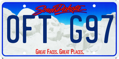 SD license plate 0FTG97