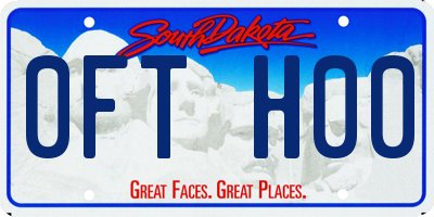 SD license plate 0FTH00