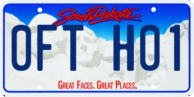 SD license plate 0FTH01