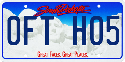 SD license plate 0FTH05