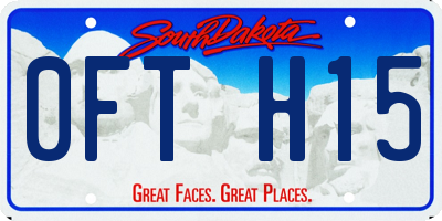 SD license plate 0FTH15