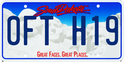 SD license plate 0FTH19