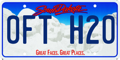 SD license plate 0FTH20