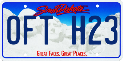 SD license plate 0FTH23