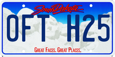 SD license plate 0FTH25