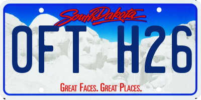 SD license plate 0FTH26