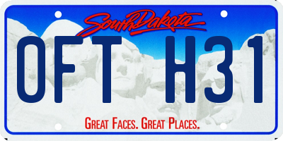 SD license plate 0FTH31