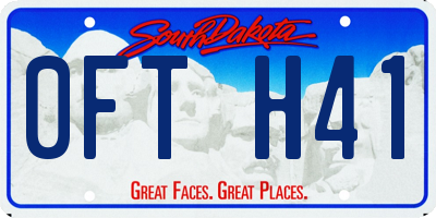 SD license plate 0FTH41