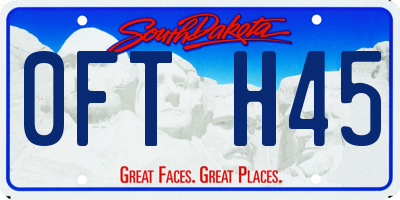 SD license plate 0FTH45