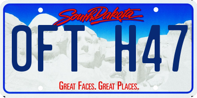 SD license plate 0FTH47