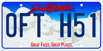 SD license plate 0FTH51