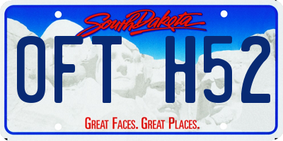 SD license plate 0FTH52