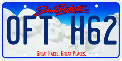 SD license plate 0FTH62