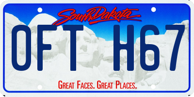 SD license plate 0FTH67