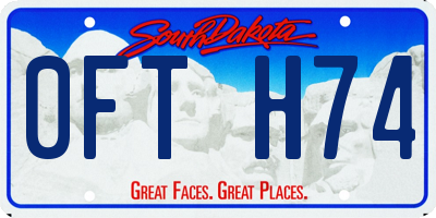 SD license plate 0FTH74