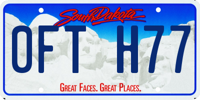 SD license plate 0FTH77
