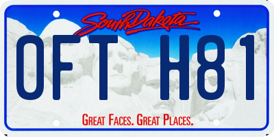 SD license plate 0FTH81