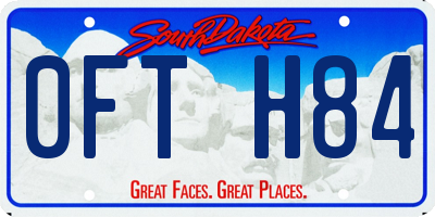 SD license plate 0FTH84