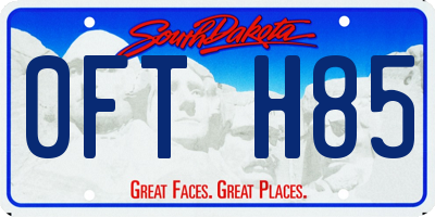 SD license plate 0FTH85