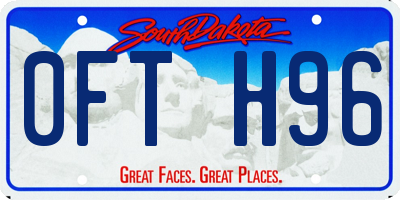 SD license plate 0FTH96