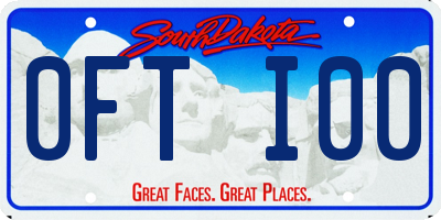 SD license plate 0FTI00