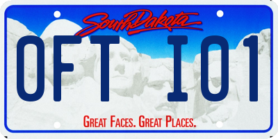 SD license plate 0FTI01