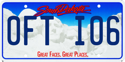 SD license plate 0FTI06