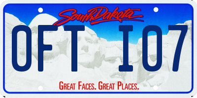SD license plate 0FTI07