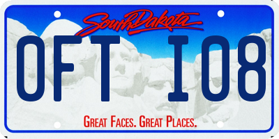 SD license plate 0FTI08