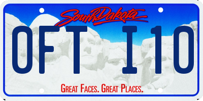 SD license plate 0FTI10