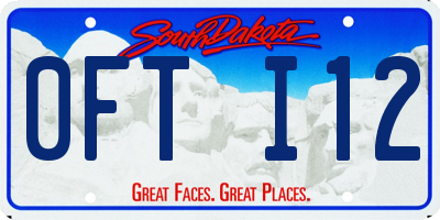 SD license plate 0FTI12