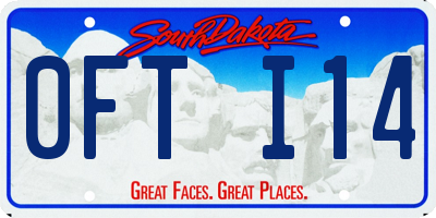 SD license plate 0FTI14