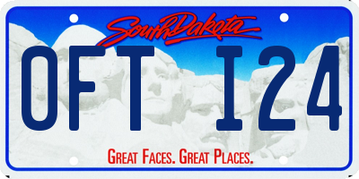 SD license plate 0FTI24