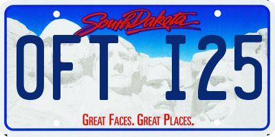 SD license plate 0FTI25